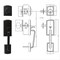 Delaney Hardware Italian Collection Visconti Single Cylinder Black Door Handleset with Artino Interior 374004AR - alternate 4